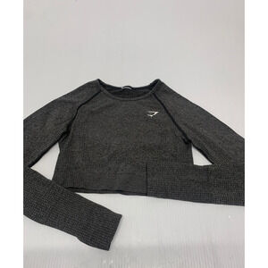 Gymshark Crop Top Long Sleeve Gray M Women's A34
